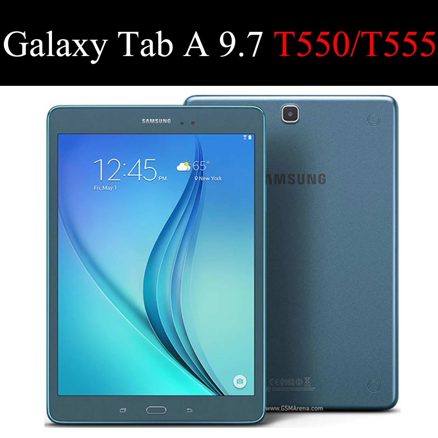 

Flip Tablet case for Samsung Galaxy Tab A 9.7" fundas smart sleep Wake cover Stand solid Hard capa Trifold bag For SM-T550/T555
