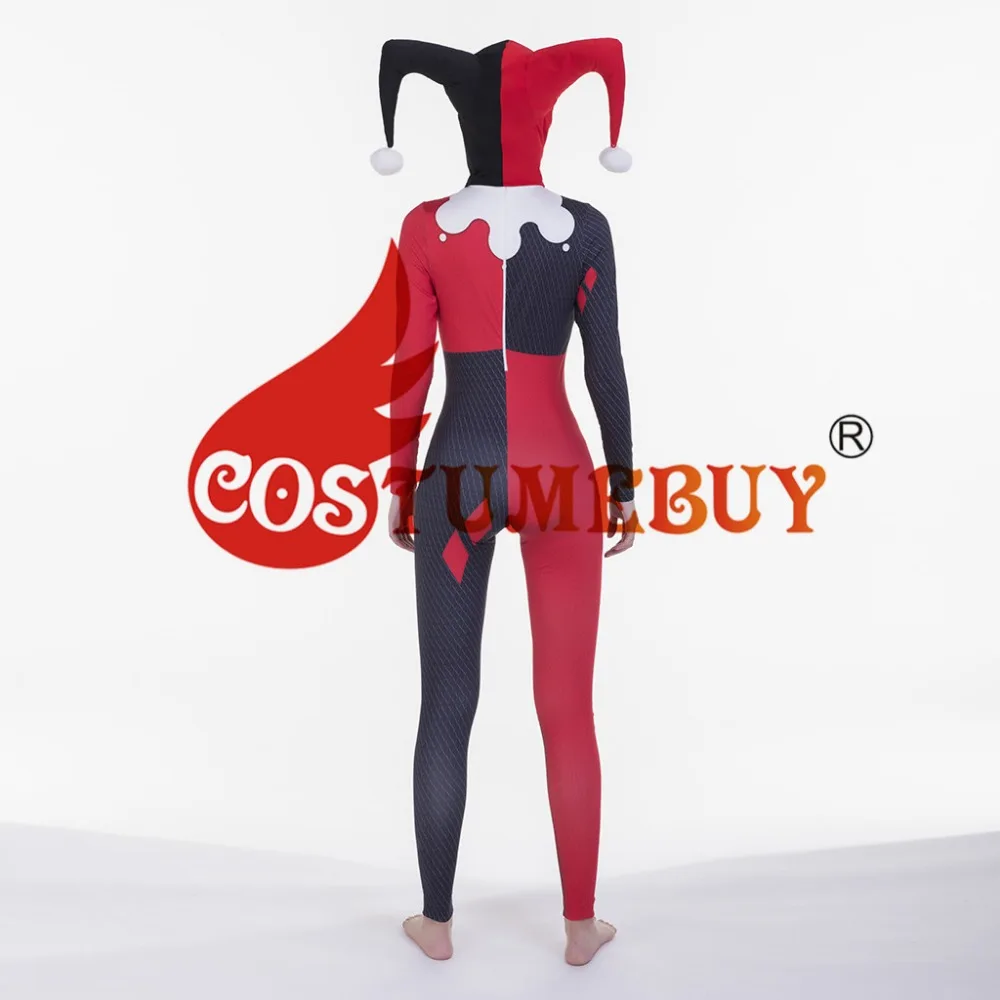Costumebuy отряд самоубийц Куинн косплей костюм боди комбинезоны фантазия полная голова носить маска на глаза для Хэллоуина для женщин девочек реквизит