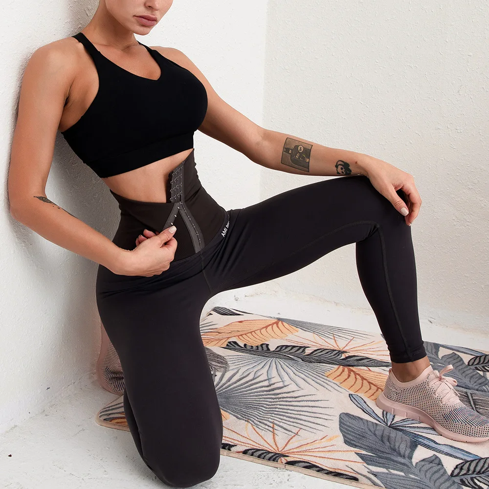 

Postpartum High Waist Tights Yoga Pants Workout Leggings Sports Women Fitness Gym Leggings Running Training Tights Activewear