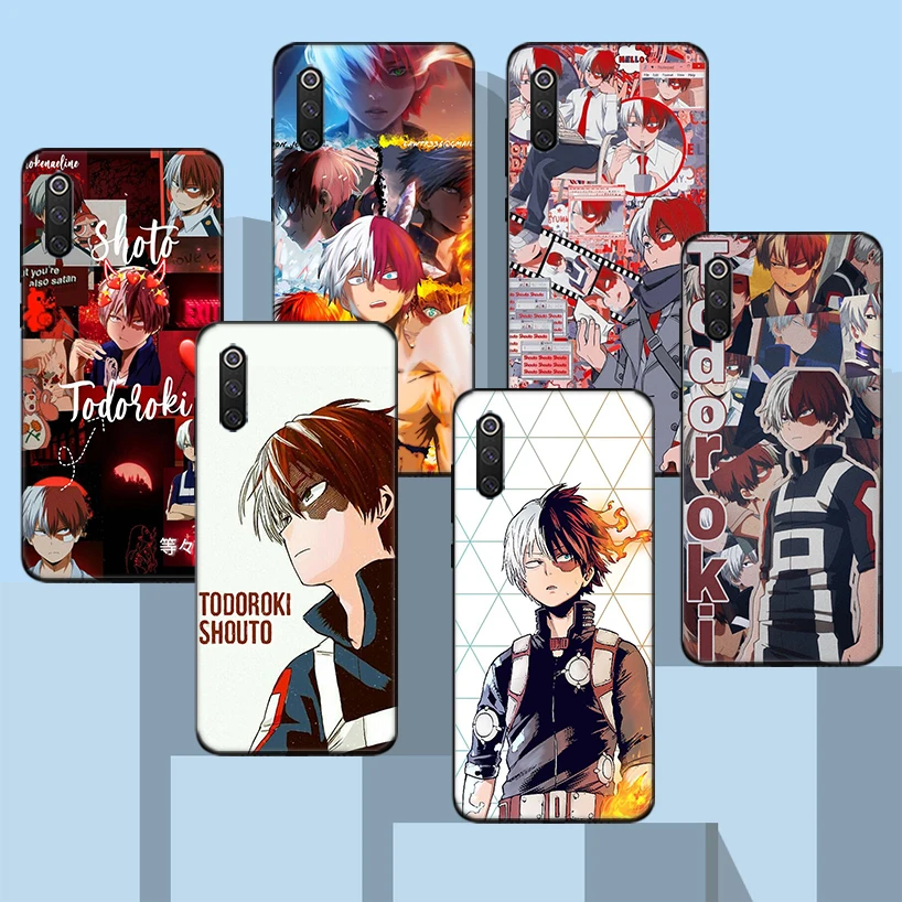 

My Hero Academia Todoroki Shoto Black Phone Case For Xiaomi Redmi Note 10 Pro 10S 9S 8T 7 8 9 9A 9C 9T 8A 7A 6A 5 6 Cover Capa