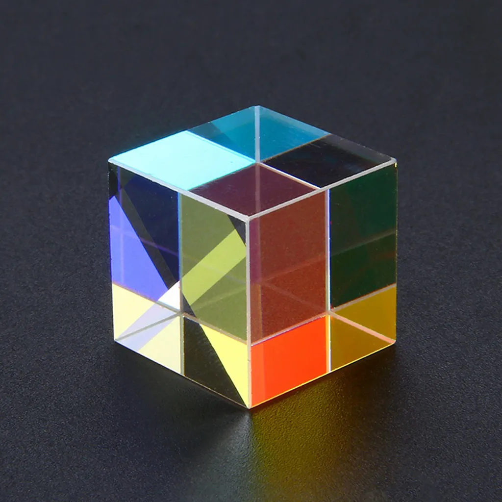 Кубики CMY Op-tic Pr-ism-оптическая стеклянная призма дисперсия RGB шестисторонняя |