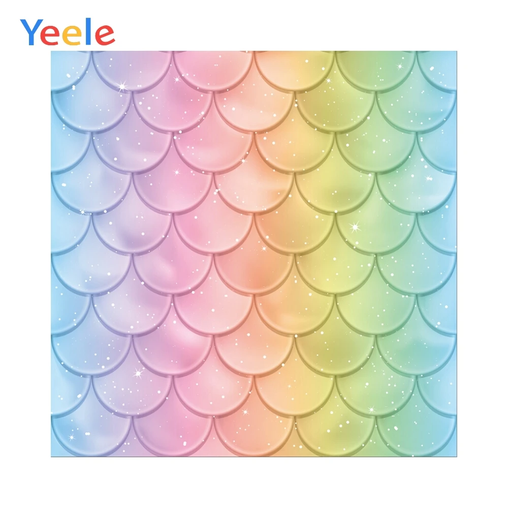 

Yeele Mermaid Party Fish Scales Baby Shower Newborn Birthday Photography Backgrounds Photographic Backdrops For Photo Studio