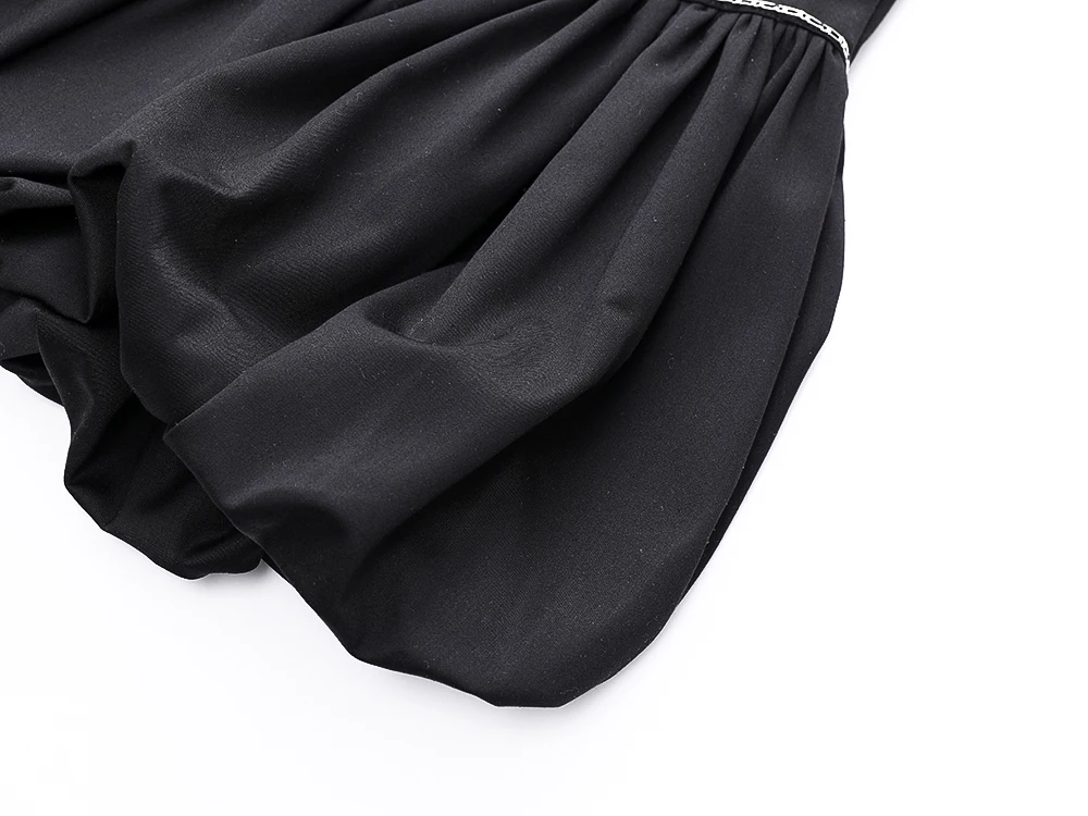 

Diamond Mini Skirt For Women High Waist Ball Gown Female Fashion New Clothing Black Patchwork Casual Skirts