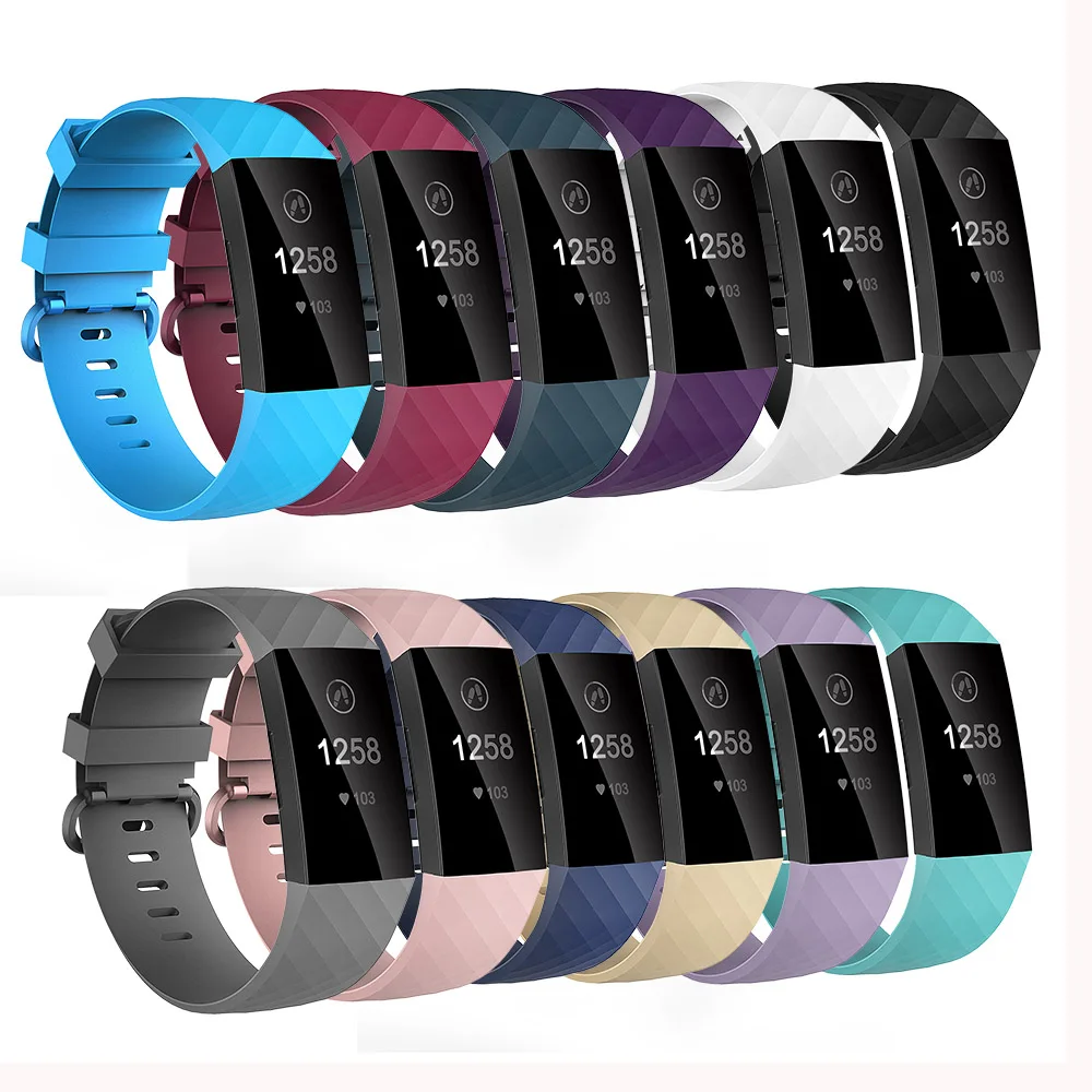 

Ремешок спортивный для смарт-часов Fitbit Charge 3/4, Размеры S/L