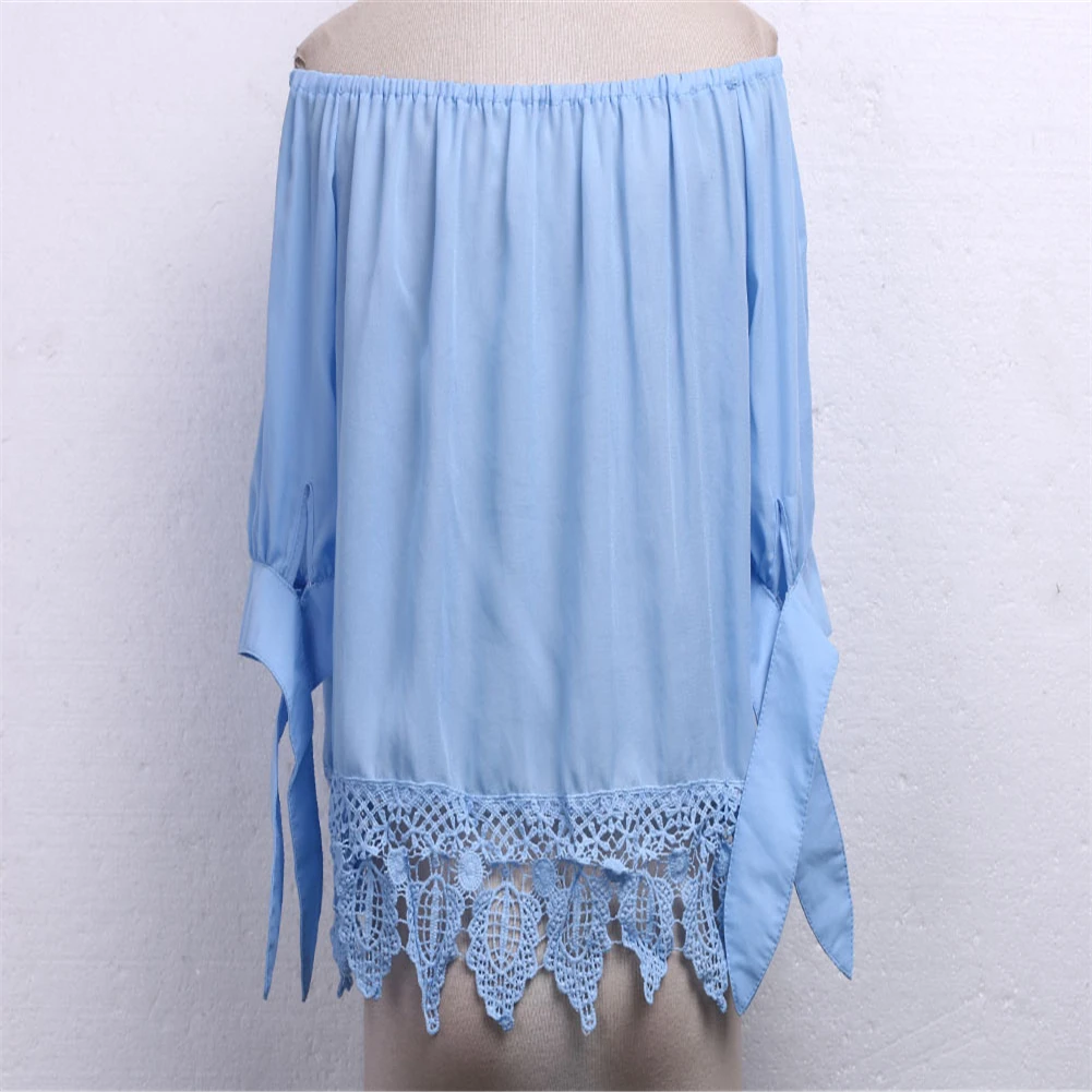 

2019 New Fashion Women Sexy Off Shoulder Shirts Casual Blouses Crop Tops Summer Short Sleeve Female Apparel