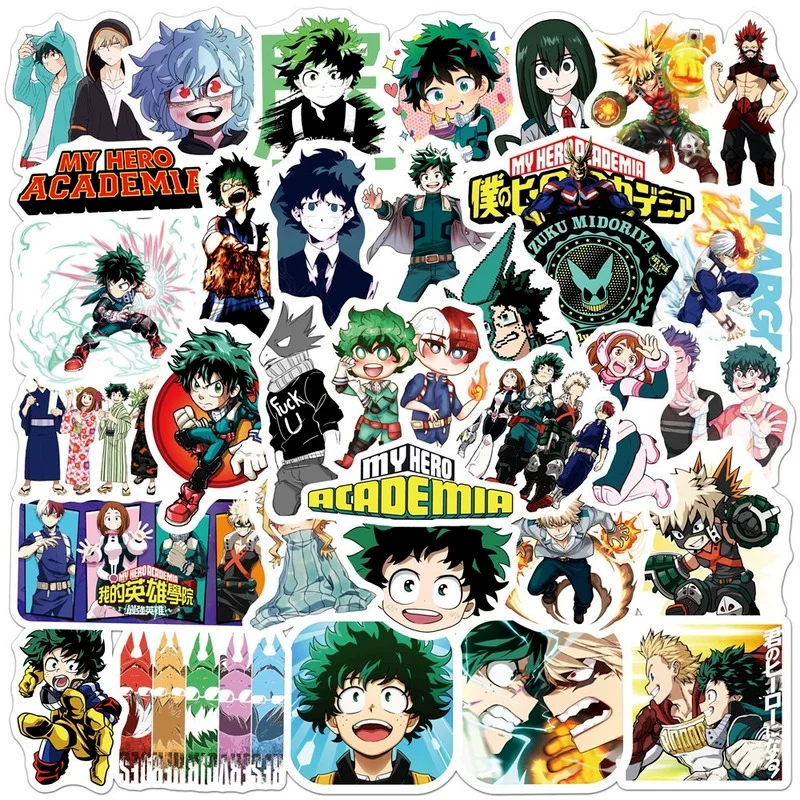 50 шт. аниме Моя геройская Академия Bakugo katsuki наклейки для сноуборда ноутбука