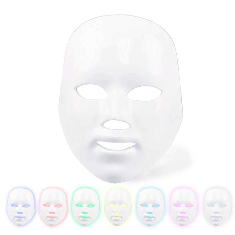 7 цветов Светодиодная маска для лица с омоложением кожи уход за лицом лечение
