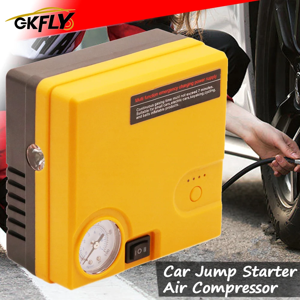 

GKFLY 16800mAh Car Jump Starter Air Compressor Portable Car Air Pump Emergency Starting Device Power Bank Car Battery Booster