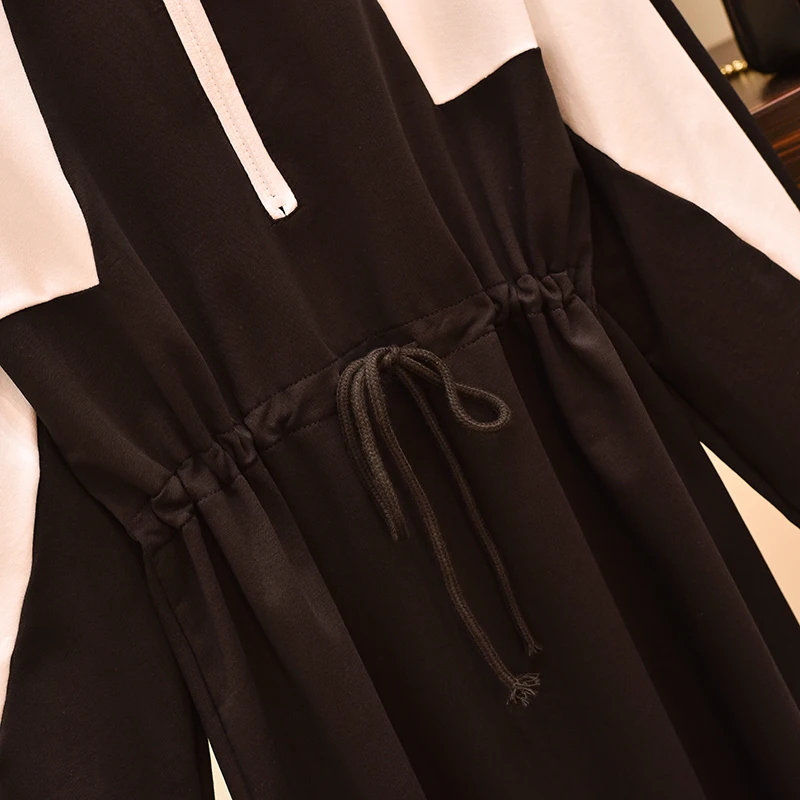 Женское Спортивное платье свитер с длинным рукавом и воротником стойкой|Женские