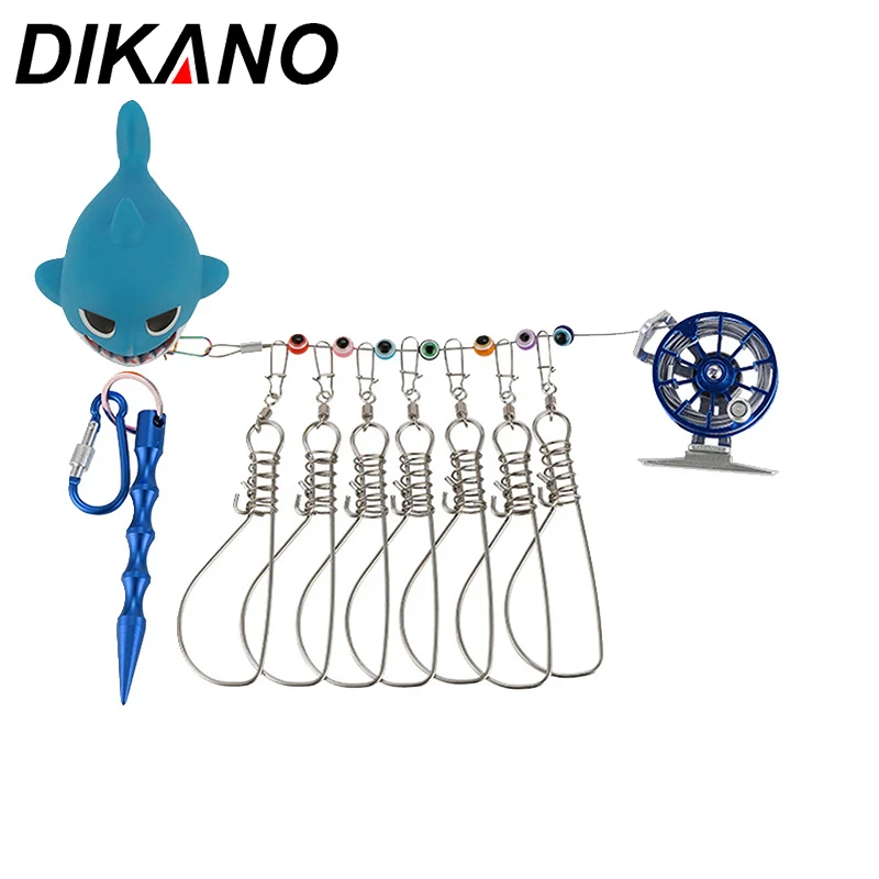 Portable Adjustable Fish Stringer with Reel Steel Wire Multifunctional Stainless Steel Fish Lock