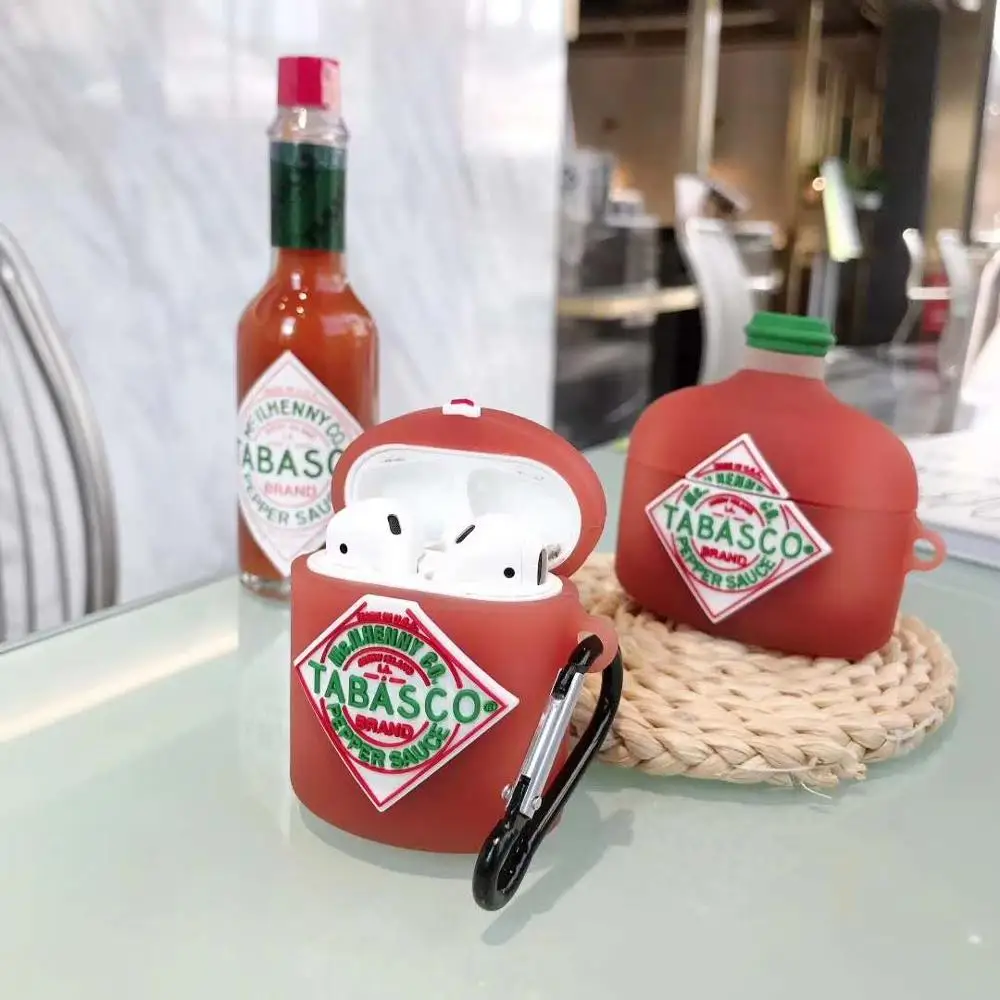 Чехол бренда mcilhenny Tabasco pepper sauce для AirPods 1 2 pro футляр зарядки мягкий силиконовый