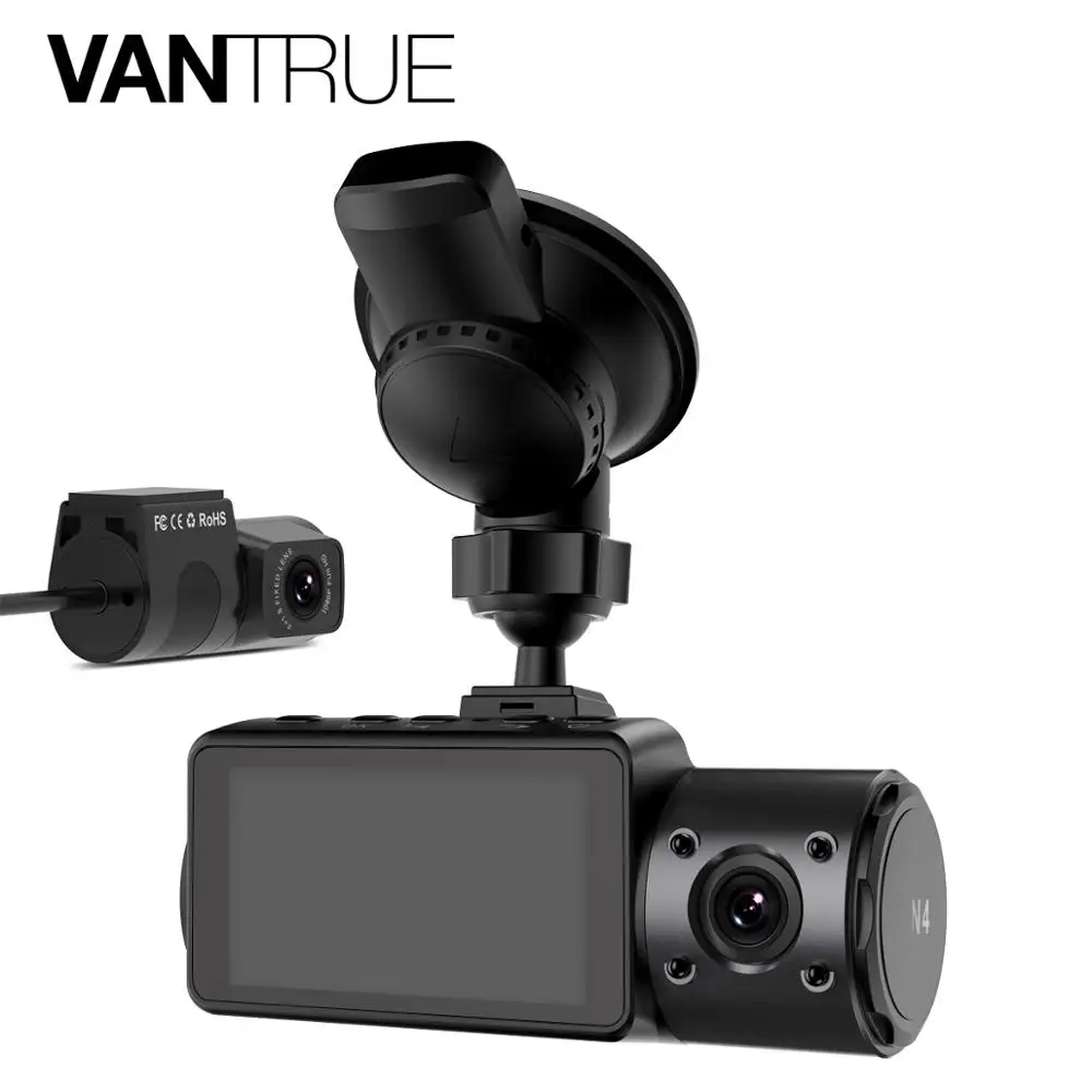 Vantrue N4 Dash Cam 3 канальный блок питания с 1440P + 1080P тройной Видеорегистраторы для