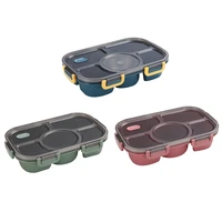 kitchen lunch box student lunch box with soup bowl leakproof bento box microwave food container 300ml