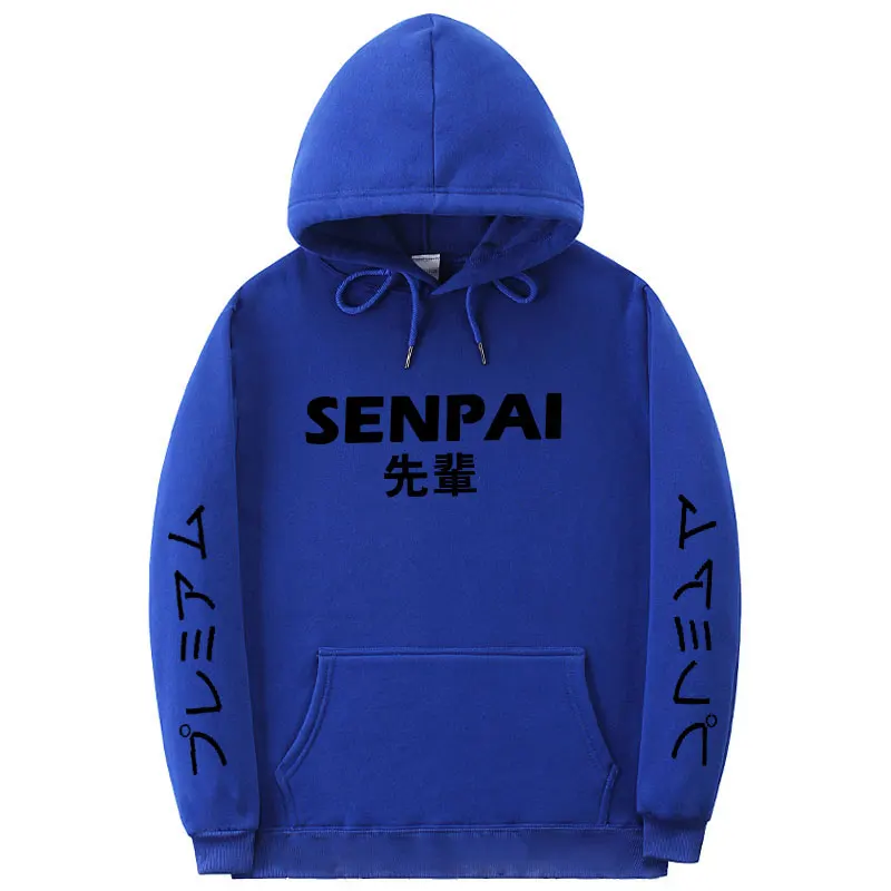 Blue MS432 Модная японская уличная одежда SENPAI, толстовка с капюшоном, несколько цветов, мужские и женские толстовки, пуловер, sudadera hombre - Цвет: Blue MS432