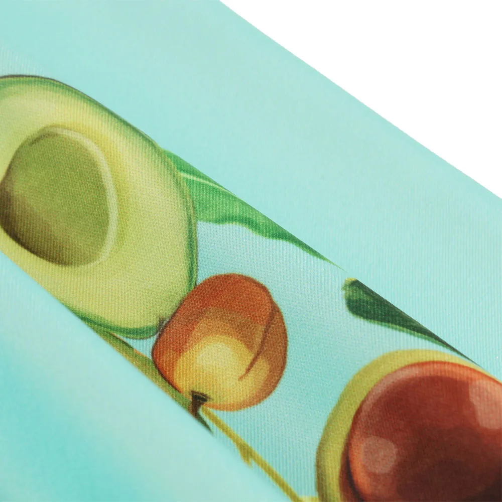 Зеленое винтажное 50s Повседневное платье без рукавов авокадо фруктовые принты