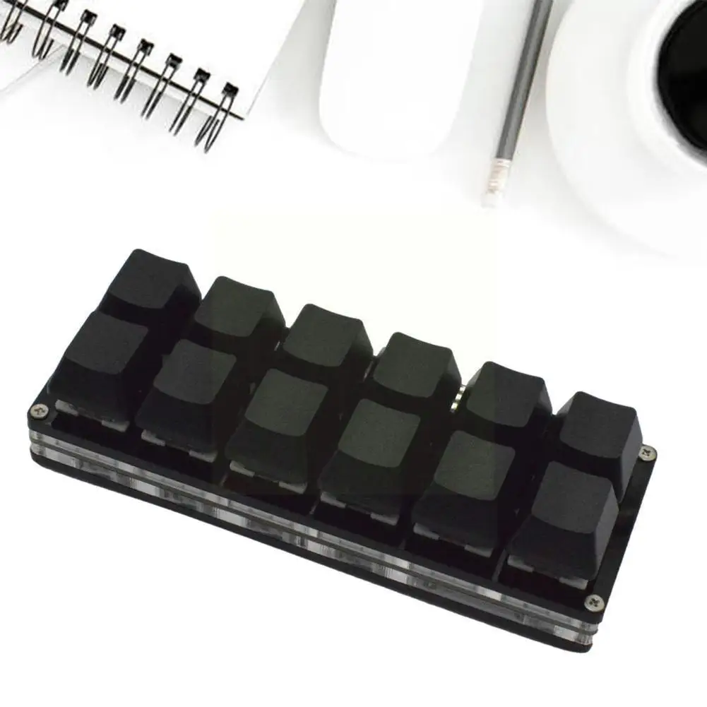 Mini Black Keyboard Replacement Mechanical Keyboard Macro-Programing For MacOS Keys Support 12 For Linux For Windows For Ga Q3H6