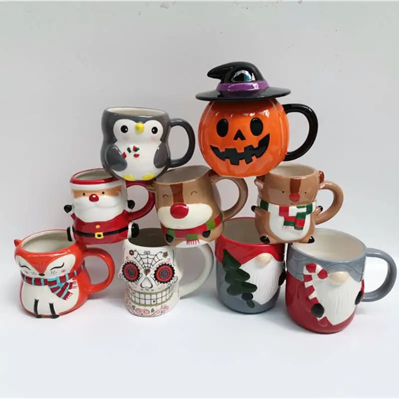 

Festival Theme Ceramics Mugs Christmas coffee mug Milk Tea office Cups Drinkware the Best birthday Gift for friends