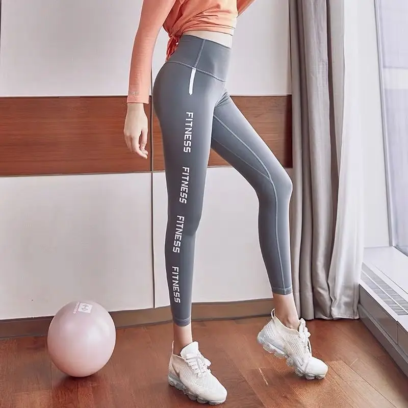 

Women Seamless High Waist Leggings Fitness Stretchy Sport Push Up Leggins Gym Fitness Clothing Grid Tights Yoga Pant Breathable
