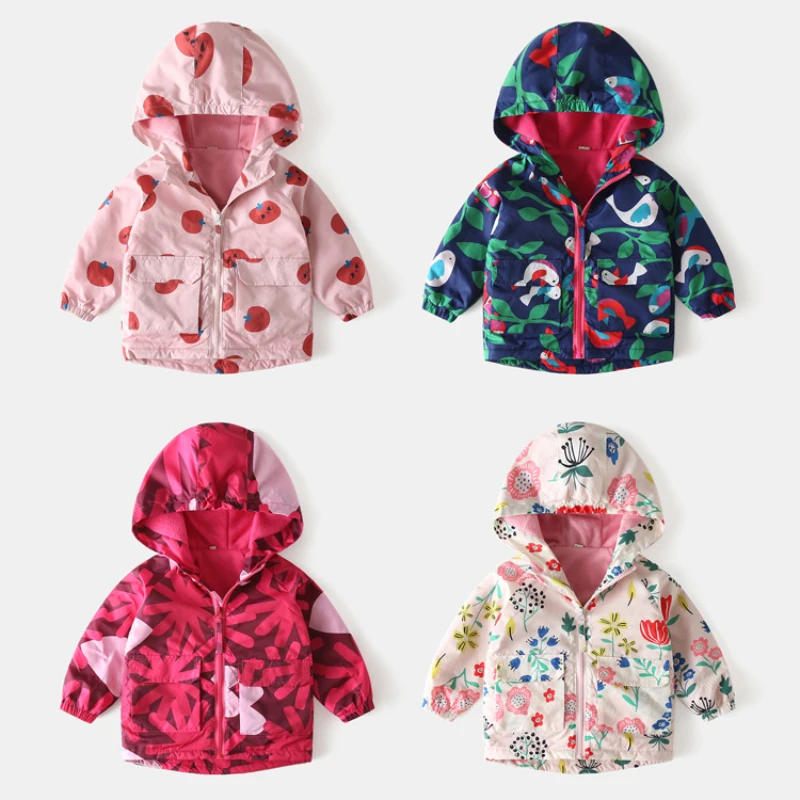 

2021 New Kids Warm Coat Open Type Zipper Collar Short Velvet Fabrics Girls Thicken Polar Fleece Jacket Leisure Wear Simple