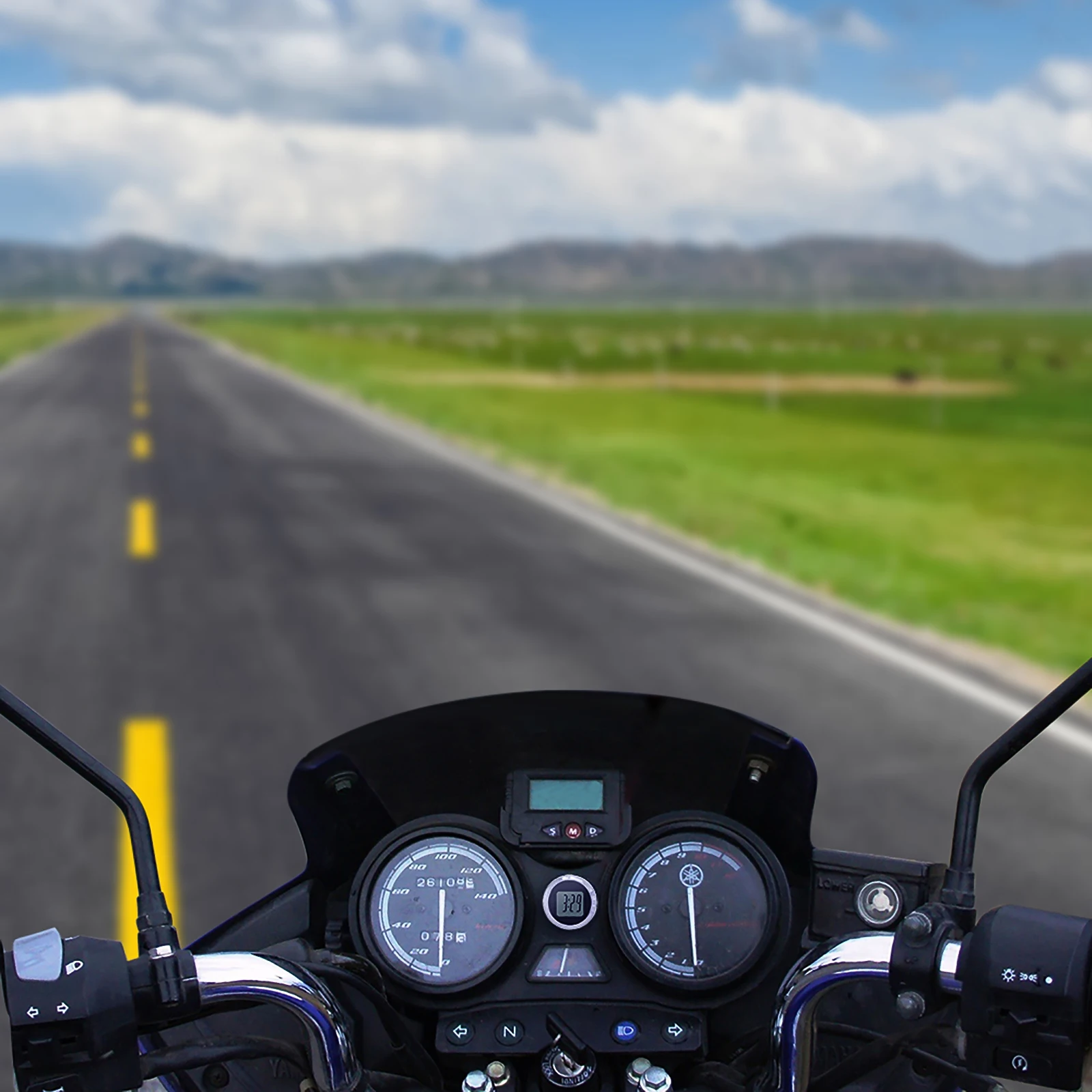 

Motorcycle Waterproof Watch Handlebar Clock Intercom Decoration Motorbike Scooters Mount Dial Clock Styling Accessories