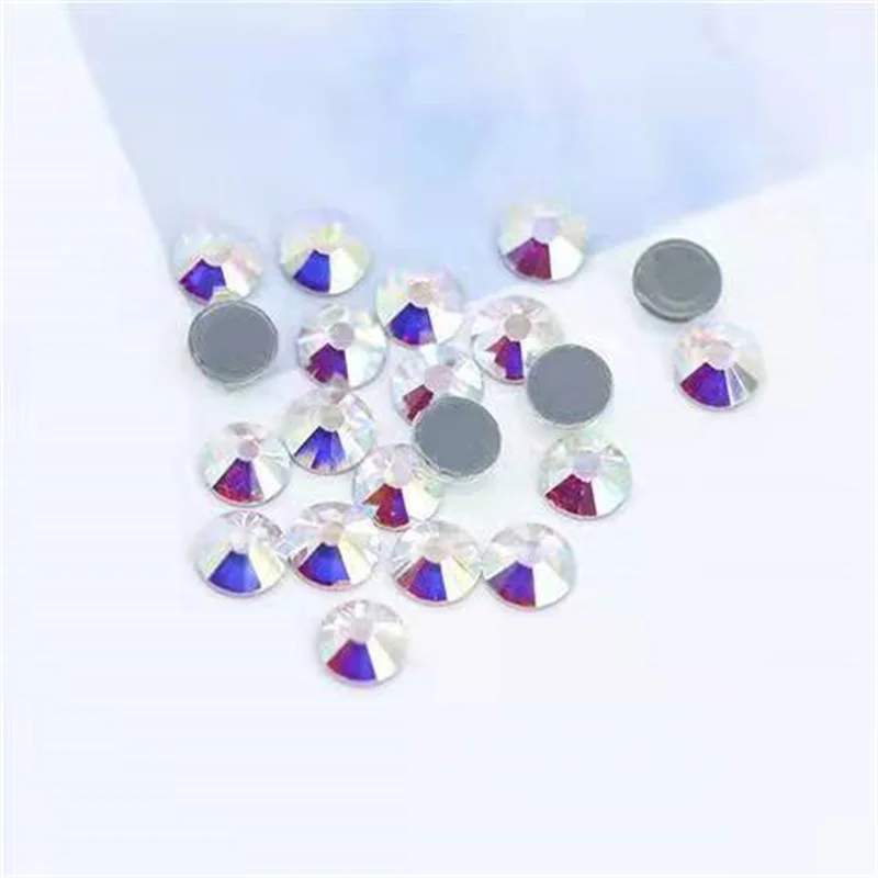 

2021 Newest All Sizes Colors Crystal AB Hotfix Rhinestones,Glass Strass Hot fix Rhinestones For Nail Art & Fabric Decoretions