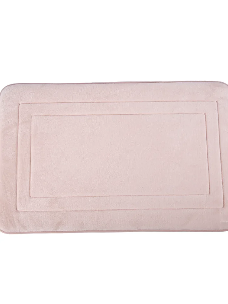 

Foreign Trade European and American Back-shaped Flannel Embossed Floor Mat, Memory Foam Door Mat, Bathroom Mat