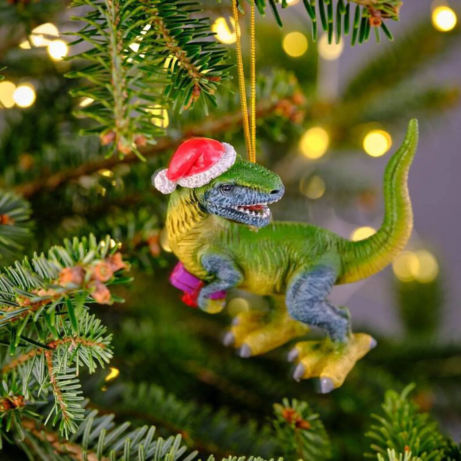Dinosaur Christmas Tree Ornament Pendant Resin Hanging Decoration | Дом и сад