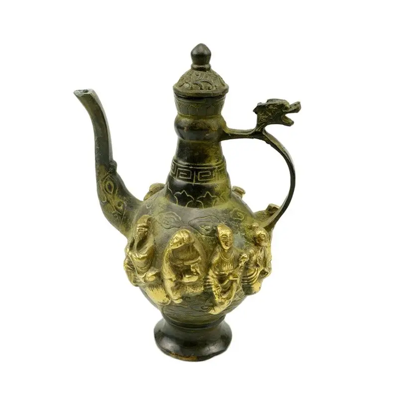 Ручная работа из чистой латуни изготовленный старой декоративной бронзы чайник