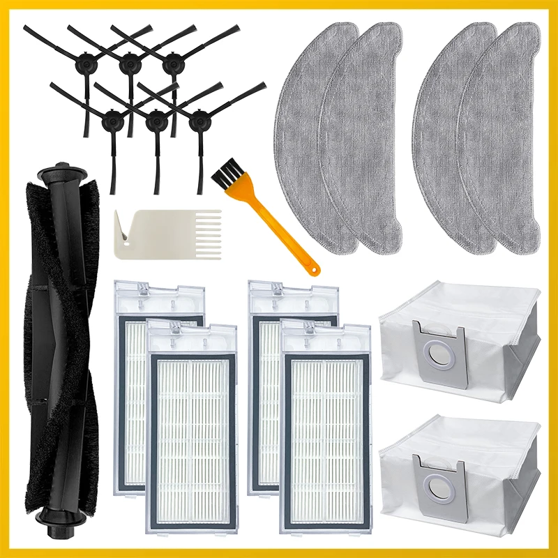 

Replacement Mop Parts For Roidmi EVE Plus Robot Vacuum Cleaner Main Brush HEPA Filter Side Brush Dust Bag Mop Cloth Accessories