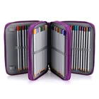 Милый школьный пенал с 48 отверстиями для мальчиков и девочек, пенал для ручек, милый большой 3-х слойный пенал, канцелярские принадлежности, пенал