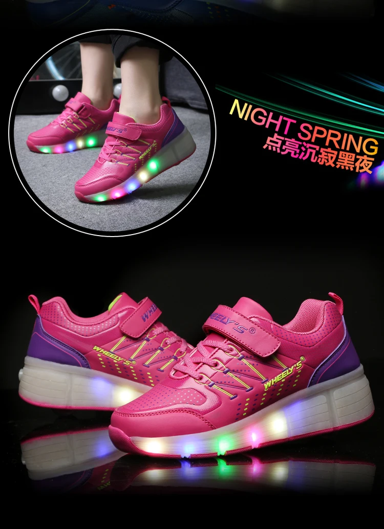 Jazzy Heelies, светодиодный светильник для мальчиков и девочек, детская обувь для роликовых коньков, Детские кроссовки с колесами, 21 цвет