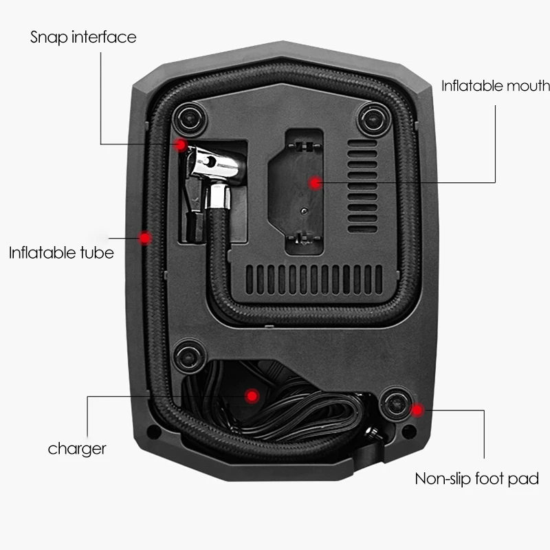 

Digital Tyre Inflator Portable Air Compressor 12V Electric Car Tyre Inflator Digital LED Light for Car Tires, Bicycles