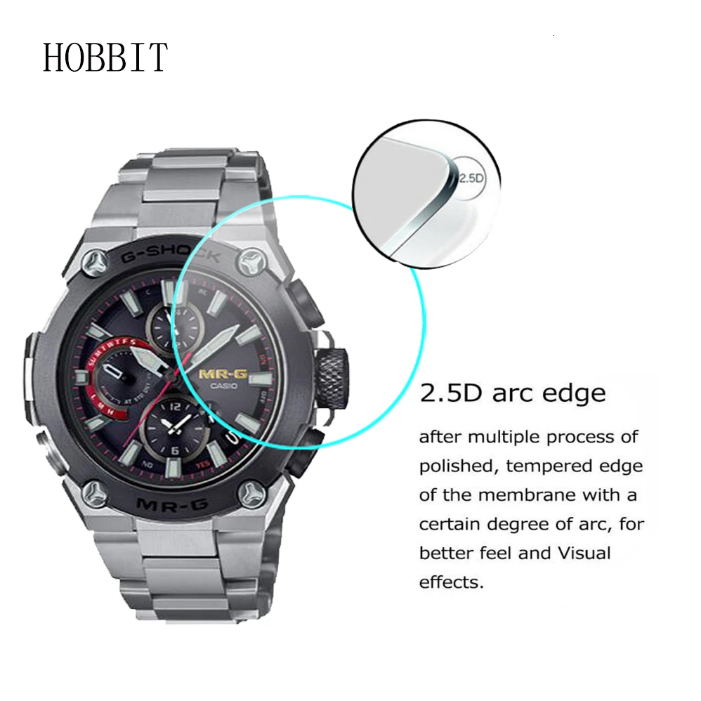 2 шт. 0 3 мм 2.5D закаленное стекло Защита экрана для Casio MRG-B1000D-1ADR SamrtWatch защитная