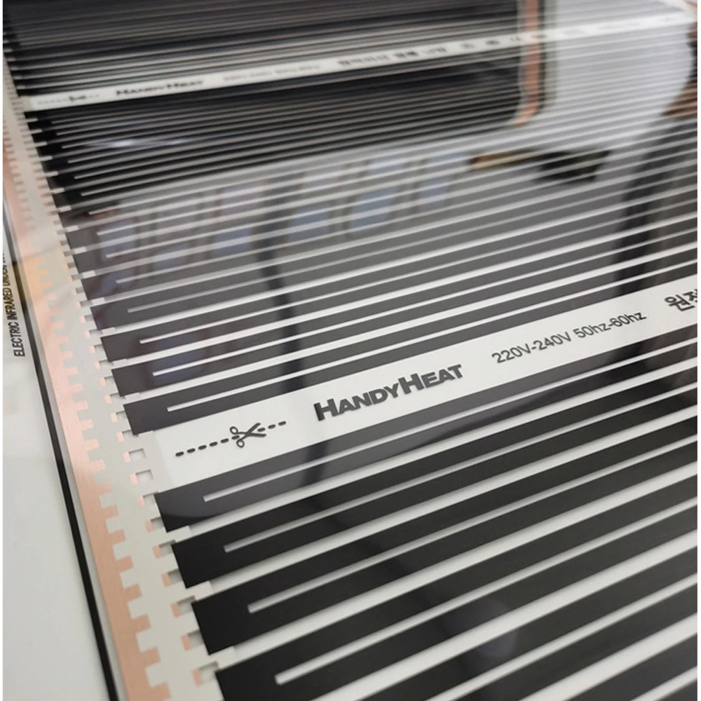 Инфракрасный проходящий под полом нагревательная пленка 150 Вт/м2 AC220V коврик 50 см в