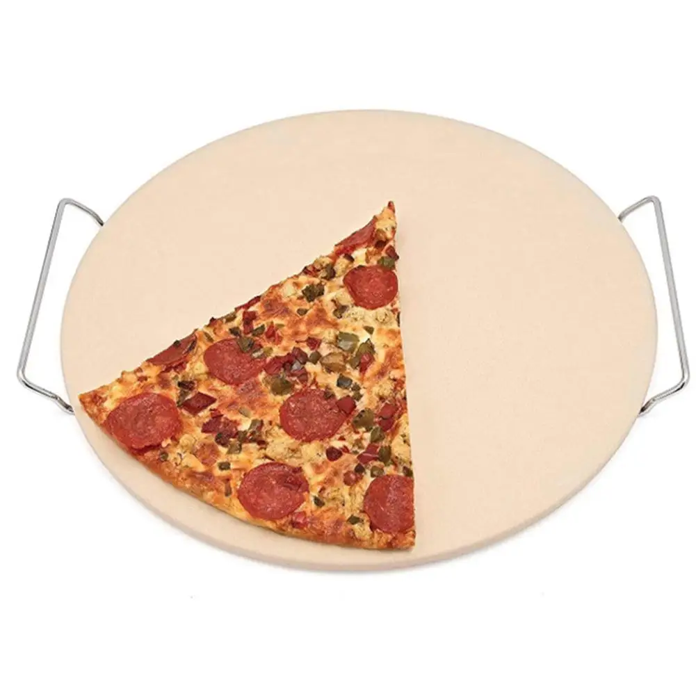 

Round Cordierite Pizza Stone For Oven Bread Biscuits Baking Stone Board Barbecue Grill Pan Kitchen Cooking Tool 11/12/13 In