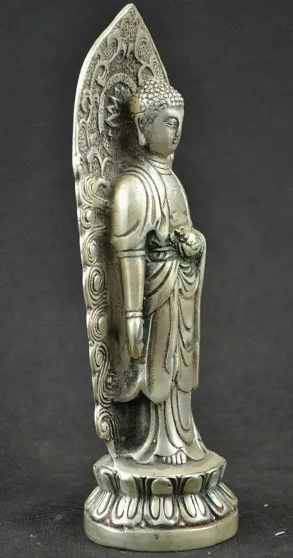 Серебряная подставка для тибетского буддизма цветок лотоса Шакьямуни Амитабха