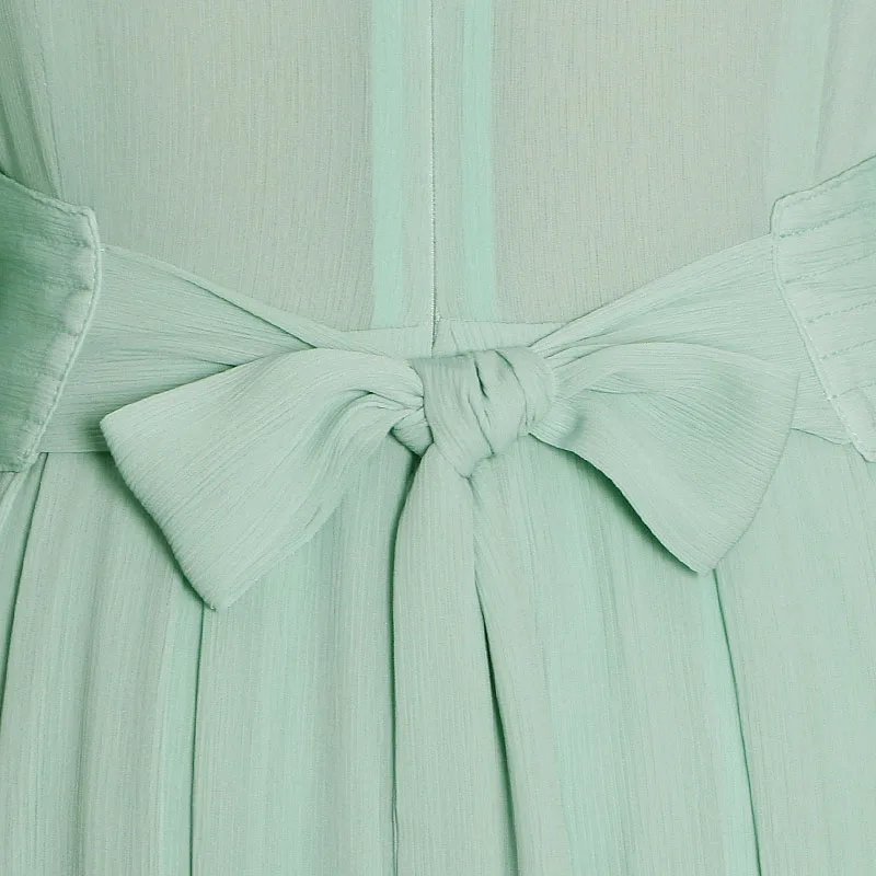 

TWOTWINSTYLE Elegant Dresses For Women V Neck Lantern Sleeve High Waist Lace Up Ruched Dress Female 2021 Summer Fashion New