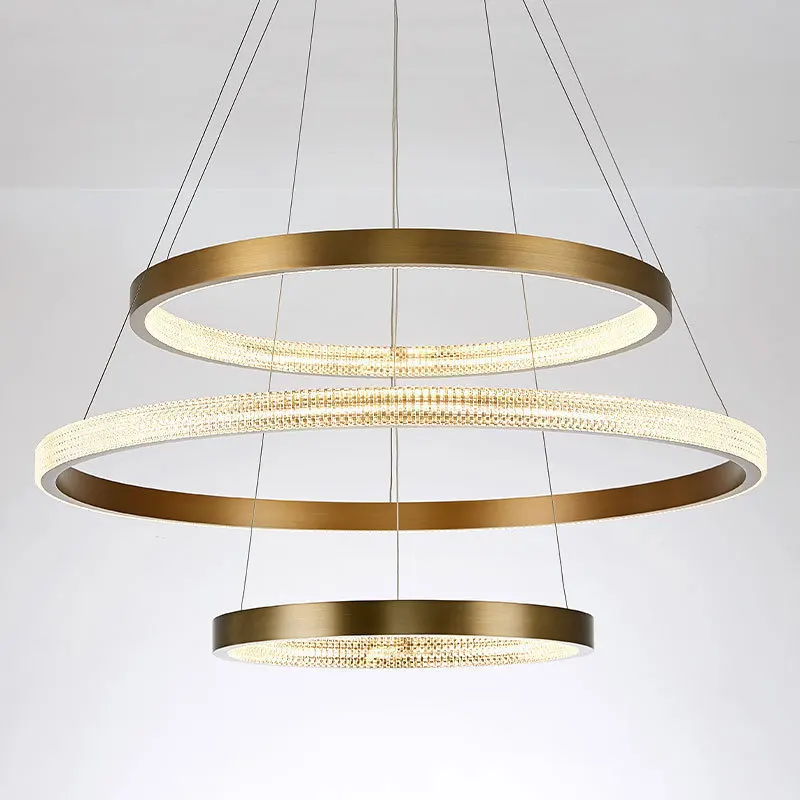 New Living Room Lighting Restaurant Chandelier Ring Network Red Household Minimalist Art Scandinavian hanglamp | Лампы и освещение