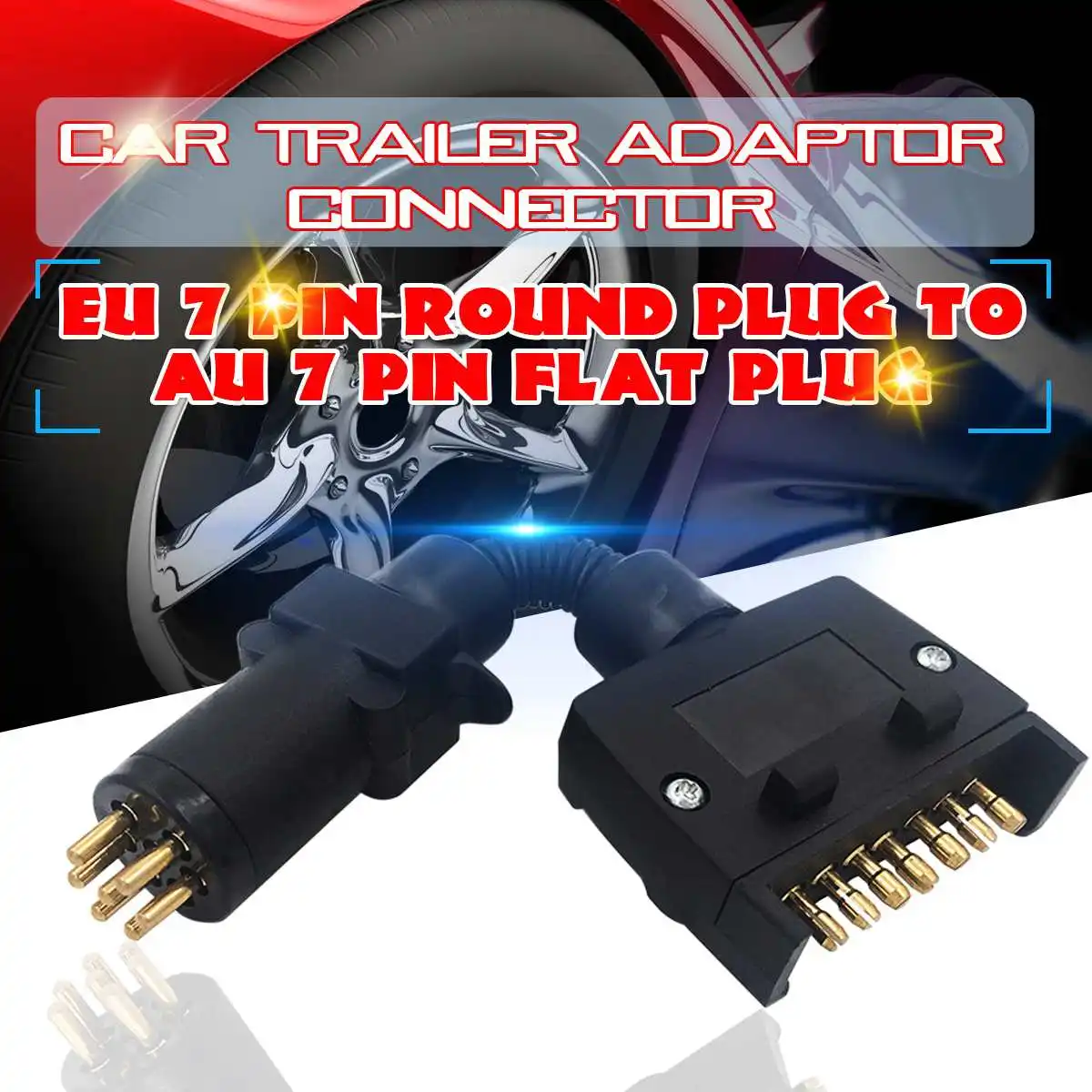 

Autoleader ABS прицеп разъем адаптера переменного тока Разъем караван автомобиль грузовик ЕС 7-контактный круглый Plug AU 7 пин сплюснутый вилкой