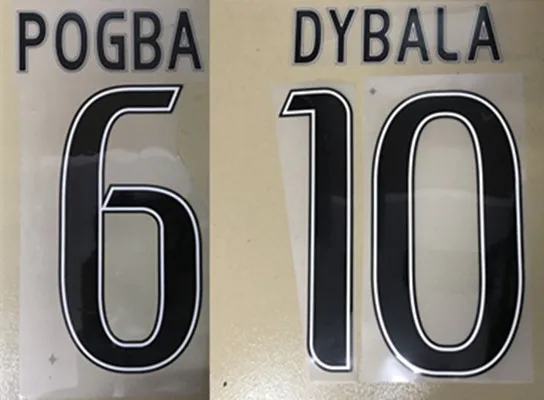2015-17 Домашний POGBA #6 DYBALA #10 плеер Nameset горячая штамповка патч значки | Спорт и