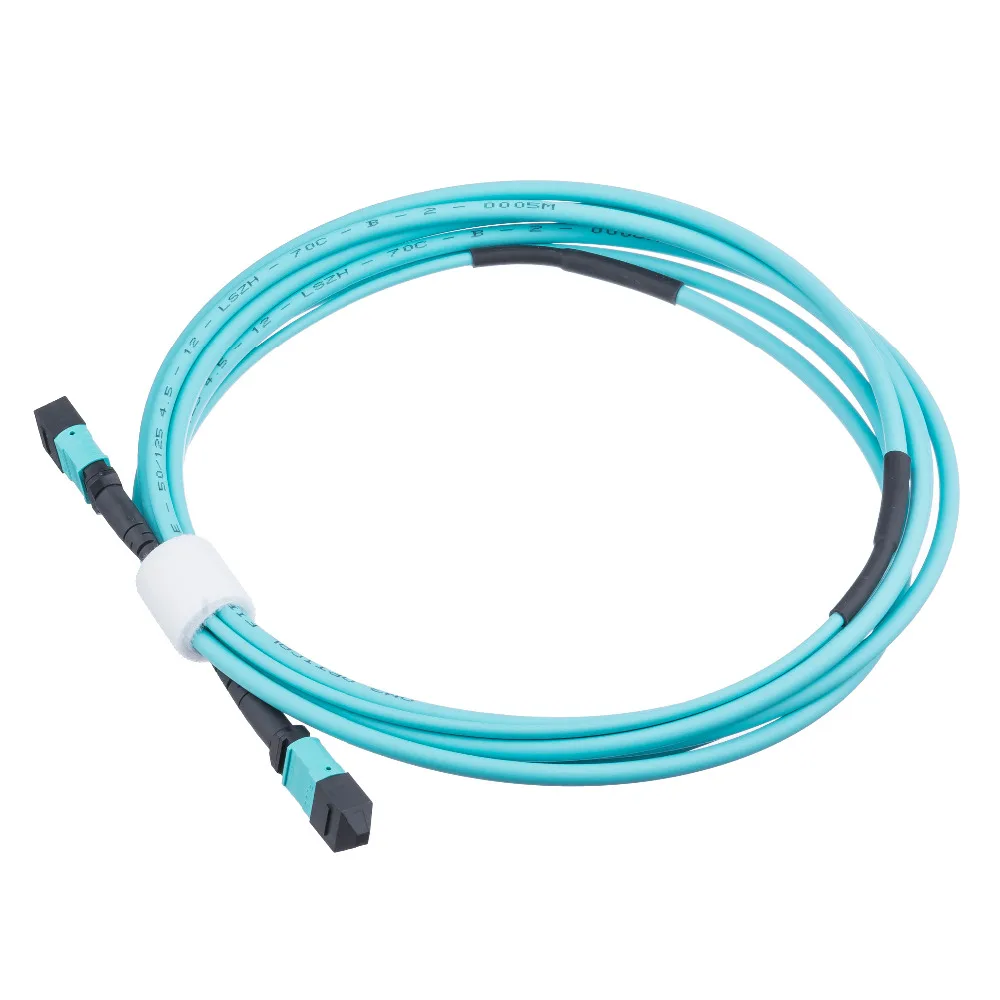 

OM3 MPO-MPO 8 Core Fiber Optic Patch Cord Cable 10GB 50/125 Multimode Fiber Optic Cable 3M