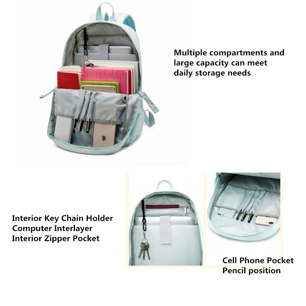 Подростковый рюкзак для ноутбука 15,6 дюйма с вышивкой и печатью, школьная сумка для девочек, большой женский путешественник, рюкзак для книг для мальчиков, мочила эсколяр он.