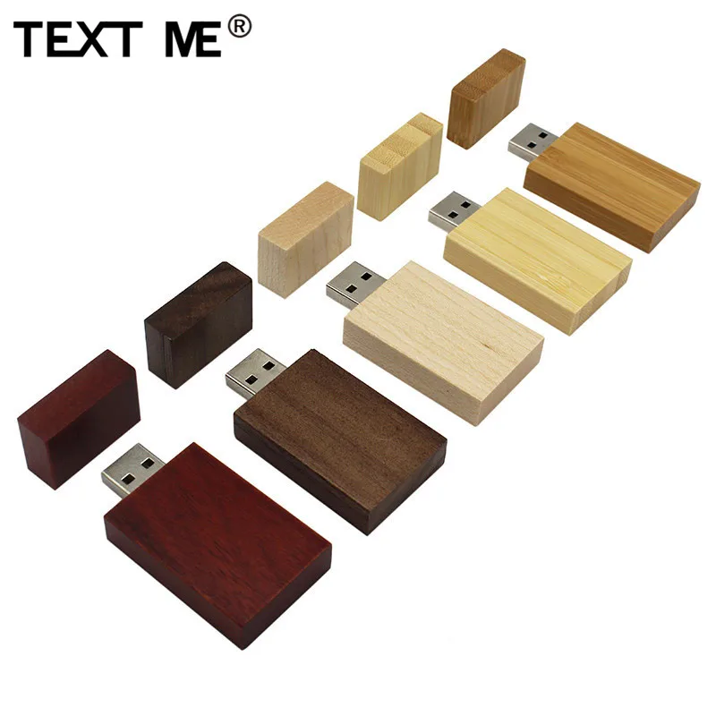 TEXT ME деревянный персональный логотип usb флеш накопитель 2 0 4 ГБ 8 16 32 64 подарок для