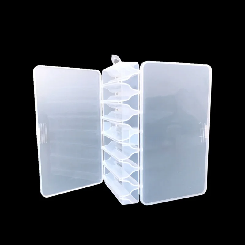 

Fish Lures Hard Cases 14 Compartments Double Sided Spinner Plastic Useful Multi-function Fly Fishing Tackle Box Storage Tool