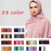 10 pcslot wholesale plain bubble chiffon muslim hijab scarf foulard headband scarfs shawls wraps soft bandana scarves