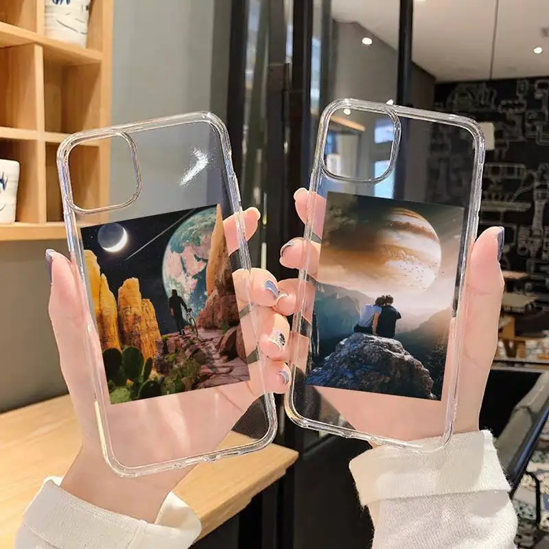 

Interesting life and universe Phone Case Transparent for iPhone 6 7 8 11 12 s mini pro X XS XR MAX Plus SE cover funda