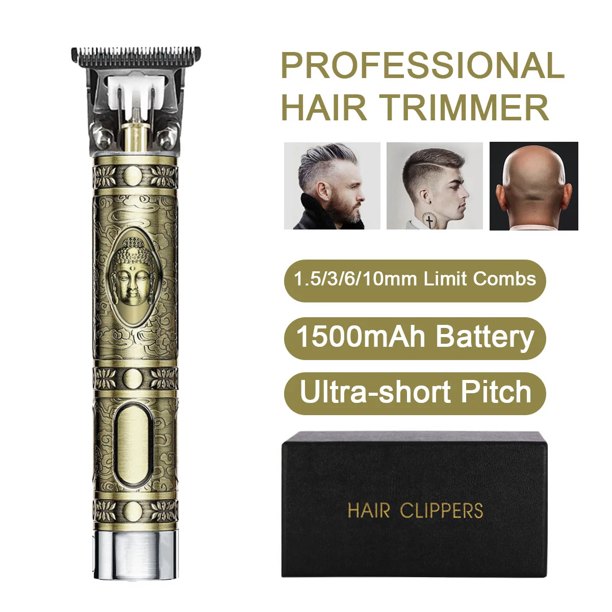 

Men Electric Hair Clipper Rechargeable Oil Head Trimmer Haircut Machine Barber Shaver T-Blade Hair Cutting Styling Shaving Tool