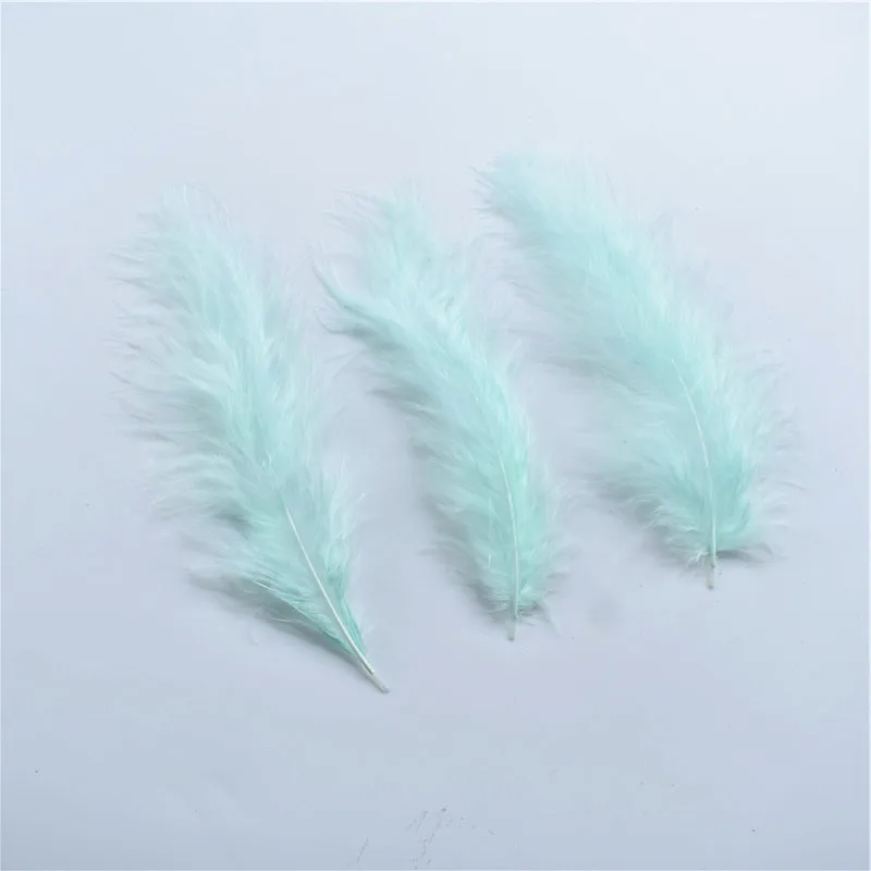 Mint Green 100 шт./лот Перья Марабу индейки для рукоделия 10-15 см 4-6 дюймов Свадебные украшения Шлейфы аксессуары для одежды перья фазана - Цвет: Mint Green