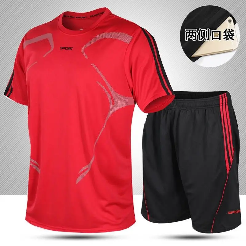 

Summer Casual Men outfit set 2 piece sets Off white t shirt Sweat shorts Mens tracksuits 2020 Men short sets Soft Breathable