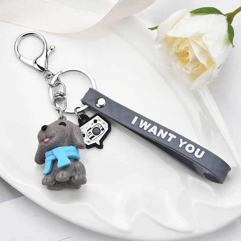 1 шт. брелок с симпатичной собакой полимерный для домашних животных ключей сумка